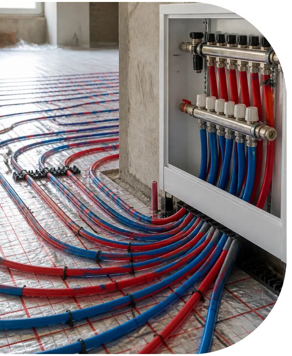 Монтаж водяного теплого пола в Кирове для частных домов