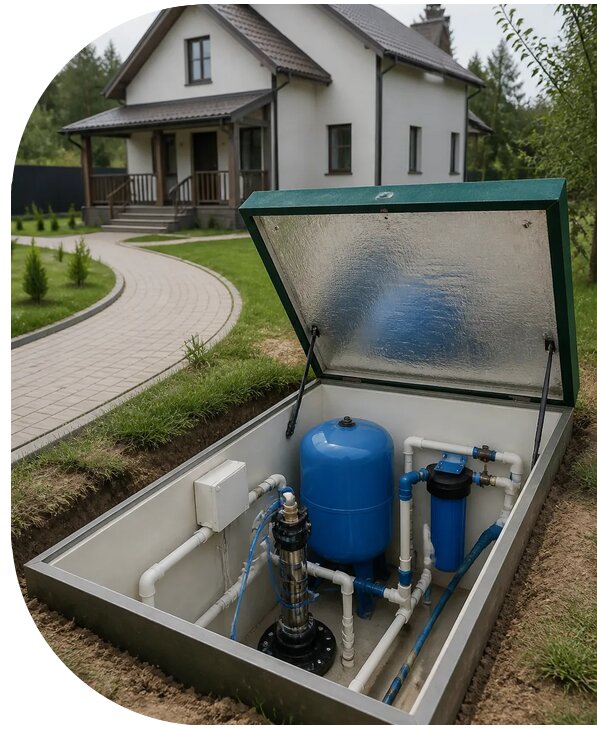 Автономное водоснабжение дома в Кирове от 155430 р. | АПаруса-Кри